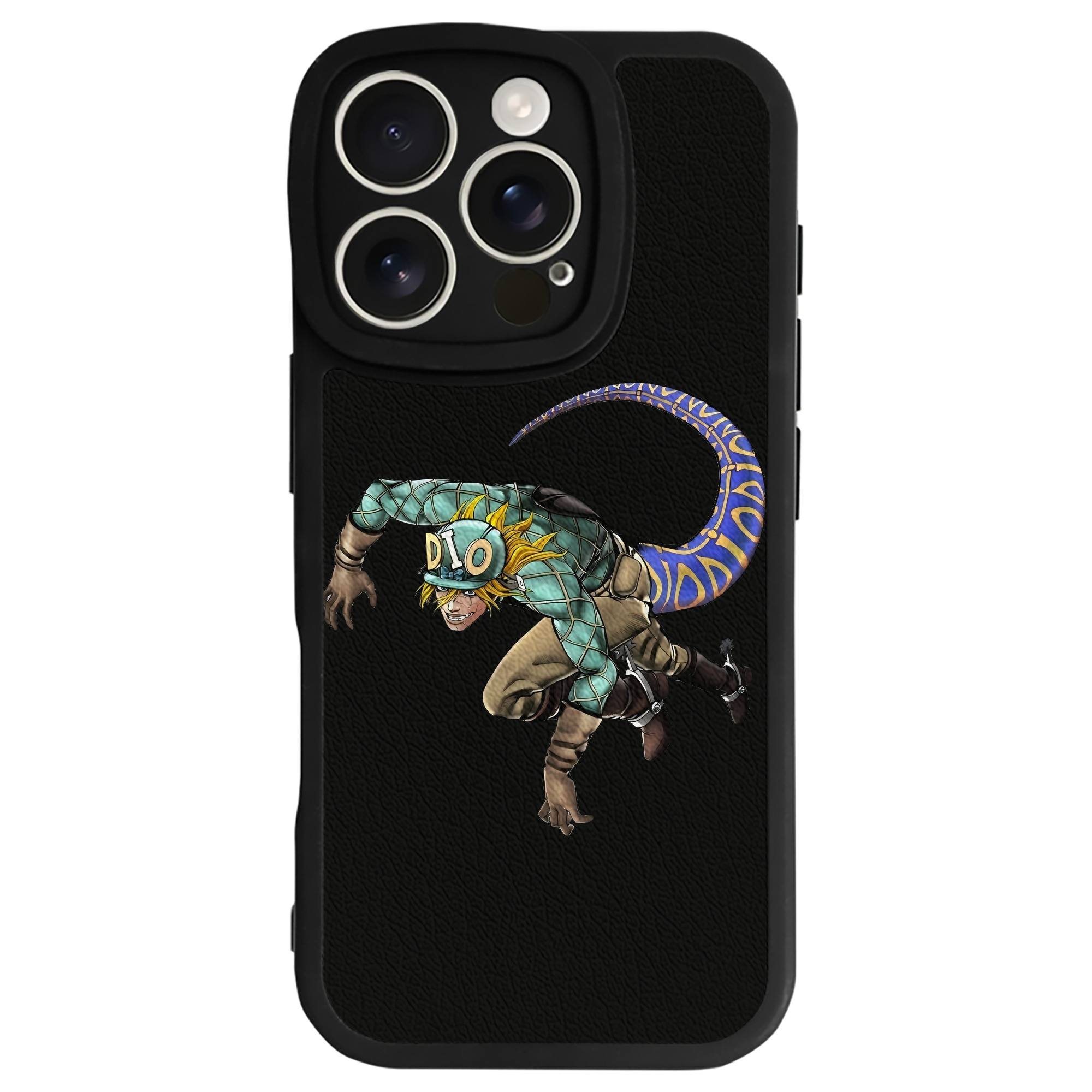 （画像用） ジョジョの奇妙な冒険 ディオ?ブランドー JoJo's Bizarre Adventure Dio Brando 【iPhone 16シリーズ対応】シリコンスマホケース（レザー調） 材質：シリコン